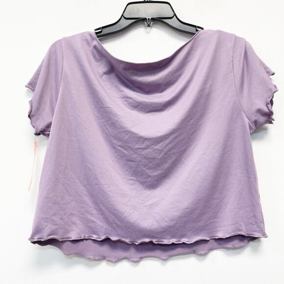 Colsie Women's NWT XS Lavender Purple T-Shirt Short Sleeve - Picture 5 of 5
